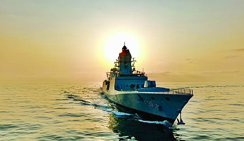 Stealth frigate Mahendragiri delivered to Indian Navy