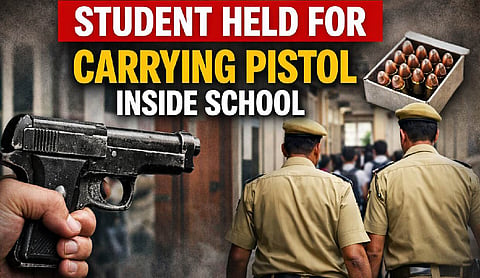Student held for carrying pistol inside school