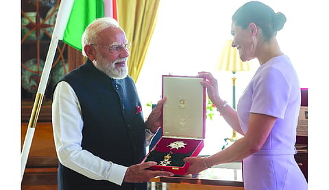 Sweden confers its highest honour on PM Narendra Modi