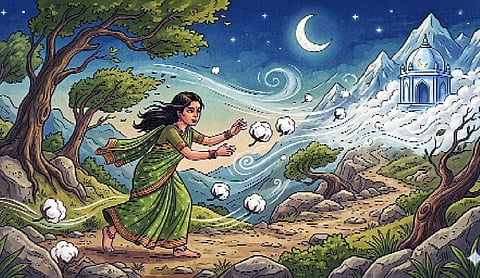 Table with Moral - Sukhu and Dukhu (An Adaptation)
