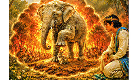 Fable with Moral - The Compassionate Elephant and Prince Meghkumar