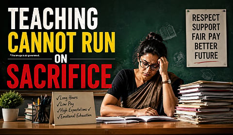Teaching cannot run on sacrifice