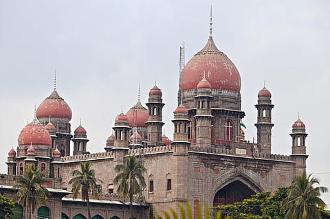Representational image. File photo from 2019 of the Telangana High Court in Hyderabad. (Photo: iMahesh / Wikimedia Commons, CC BY-SA 4.0).