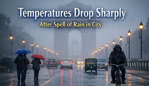 Temperatures drop sharply after spell of rain in City