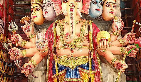 Representational image: An idol of Lord Ganesh during Ganesh Chaturthi celebrations (Photo: Batthini Vinay Kumar Goud / Wikimedia Commons, CC BY-SA 4.0).