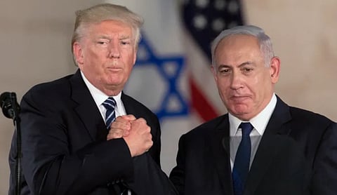 US President Donald Trump and Israeli Prime Minister Benjamin Netanyahu. Image source: Sebastian Scheiner/AP Photo