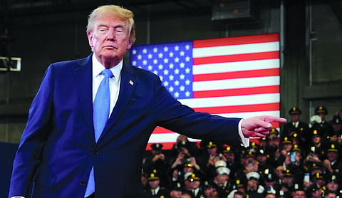 Trump focuses on violent-crime reduction; boosts GOP candidates at New York Police academy