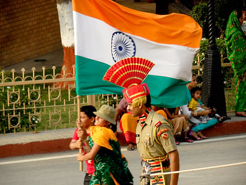 Representational image: File photo (2011). A Border Security Force ceremonial guard at the Wagah border. Photo: Daniel Hauptstein / Wikimedia Commons (CC BY-SA 3.0).