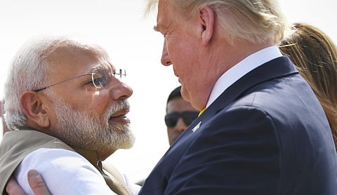 Prime Minister Narendra Modi and US President Donald Trump. PTI image