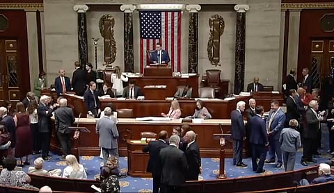 US House Passes Bill Giving Trump Power to Impose 100% Tariffs on India, China. Image source: X/screengrab (@MattooShashank)