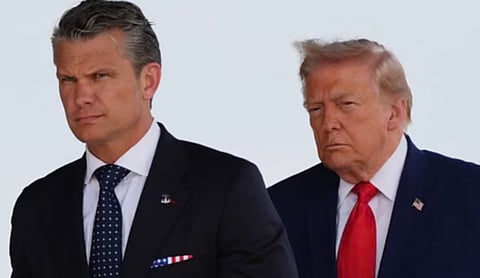 US Defense Secretary Pete Hegseth and US President Donald Trump