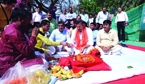 Verma lays foundation stone for new flood control monitoring centre