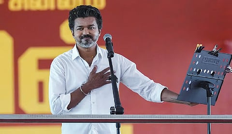 Vijay asks TVK candidates to inspect strong rooms on rotation