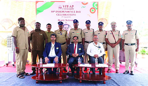 VIT-AP University honours nine unsung heroes from AP Police, fire services and APSRTC
