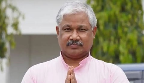 West Bengal School Education Minister Dipak Barman addresses reporters in Kolkata, KOLKATA. (PTI Photo)