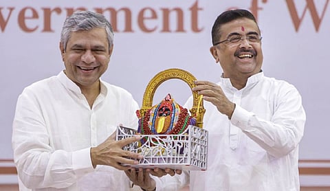 West Bengal CM Suvendu Adhikari with Railways Minister Ashwini Vaishnaw
