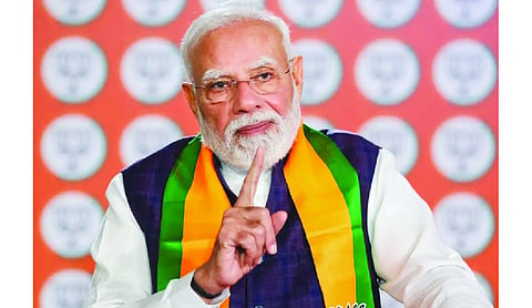 Will not deviate from path of service: PM Modi