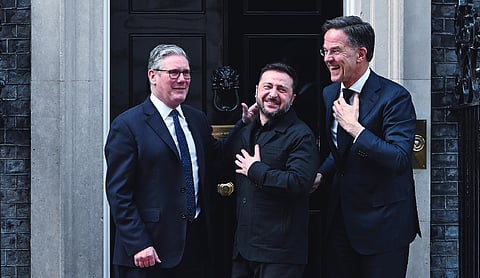 Zelenskyy, Starmer urge continuing support for Ukraine against Russia as Iran war steals focus