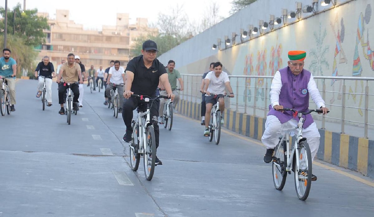 Arjun Ram Meghwal Participates in BRICS Cycling Event in Gandhinagar