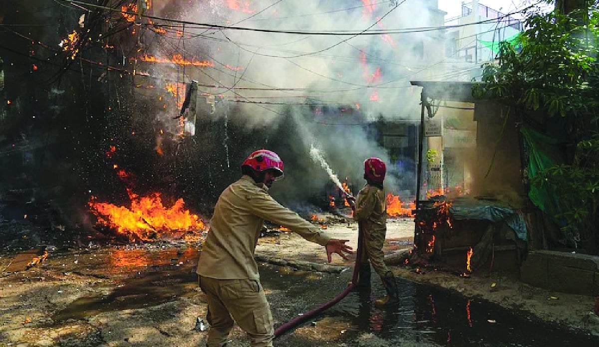 Delhi Mayapuri Fire: Factory Building Partially Collapses After Massive ...