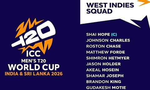 
டி20 உலகக் கோப்பை - மேற்கிந்தியத் தீவுகள் அணி அறிவிப்பு