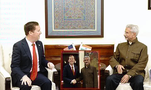 இந்தியாவுக்கான அமெரிக்க தூதருடன் மத்திய மந்திரி ஜெய்சங்கர் சந்திப்பு