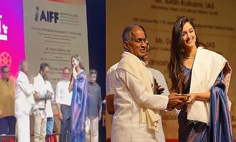 அஜந்தா-எல்லோரா திரைப்பட விழாவில் இளையராஜாவிடம் விருது பெற்ற பிரபல நடிகை 