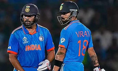   2027 உலகக்கோப்பையில் ரோகித் சர்மா,கோலி விளையாடலாமா? தோனி பதில்