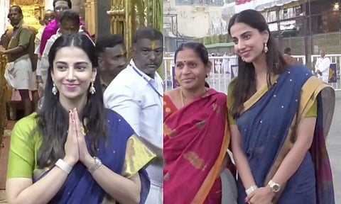 திருப்பதி ஏழுமலையான் கோவிலில் நடிகை மீனாட்சி சவுத்ரி சாமி தரிசனம்!