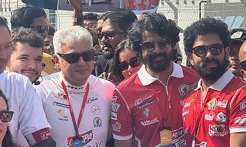 அஜித்குமாரை அபுதாபி ரேஸிங் களத்தில் சந்தித்த சிவகார்த்திகேயன்