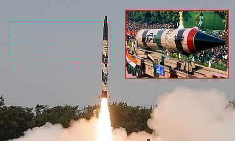 
3 ஆயிரம் கி.மீ. தொலைவிலான இலக்கை தாக்கும் திறன் கொண்ட அக்னி-3 ஏவுகணை பரிசோதனை வெற்றி
