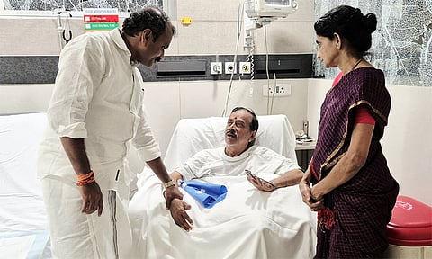 மருத்துவமனையில் சிகிச்சை பெறும் எச்.ராஜாவை நேரில் சந்தித்து நலம் விசாரித்த எல்.முருகன்