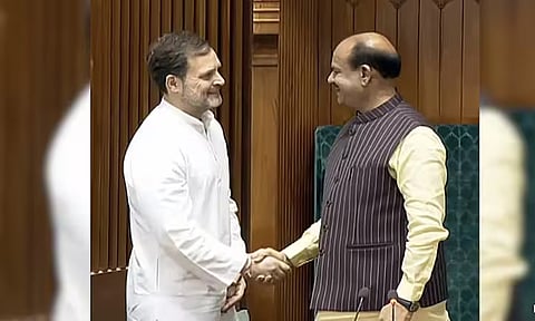 மக்களவை சபாநாயகருடன் ராகுல் காந்தி சந்திப்பு

