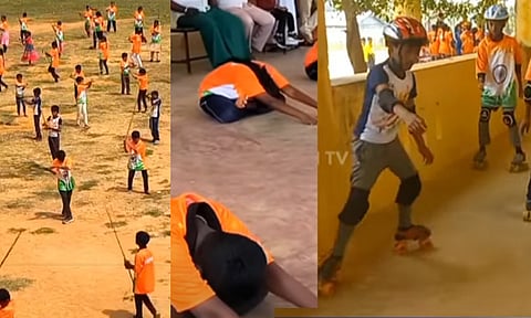 40 நிமிடங்களில் 4 விளையாட்டுகள்- உலக சாதனையை முறியடித்த மாணவர்கள்