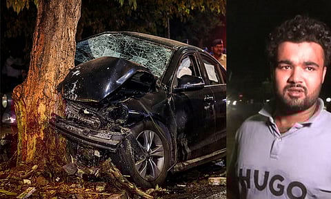 நடிகர் மன்சூர் அலிகான் மகன் கார் விபத்து