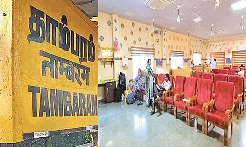 தாம்பரம் ரெயில் நிலையத்தில் குளிர்சாதன காத்திருப்பு அறை
