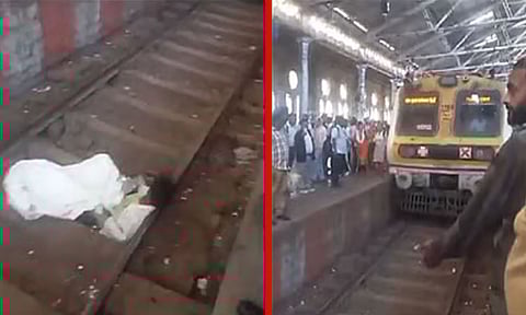 ரெயில் வரும்போது தண்டவாளத்தில் படுத்து உறங்கிய நபர்; அடுத்து நடந்த சம்பவம்
