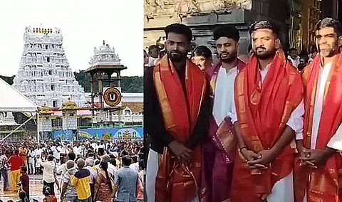 திருப்பதி ஏழுமலையான் கோவிலில் அமெரிக்க கிரிக்கெட் அணி வீரர்கள் தரிசனம்
