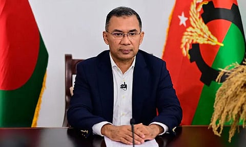 
வங்காளதேச புதிய பிரதமராக தாரிக் ரஹ்மான் பதவியேற்றார்
