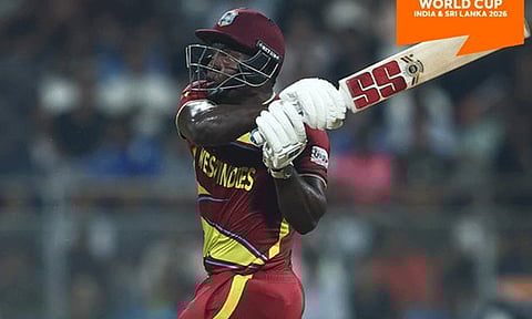 வாண வேடிக்கை காட்டிய வெஸ்ட் இண்டீஸ்... ஜிம்பாப்வேக்கு 255 ரன்கள் இலக்கு  
