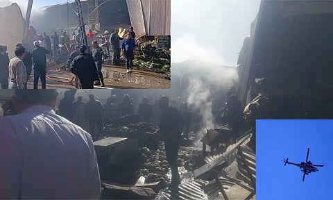 ஈரான்: ராணுவ ஹெலிகாப்டர் சந்தையில் விழுந்து விபத்து - 4 பேர் பலி

