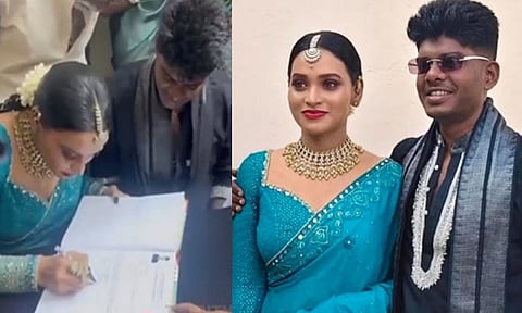 எழுத்தாளரை கரம்பிடித்த ராப் பாடகர் வேடன்