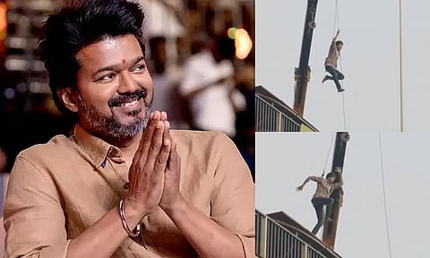 டூப் இல்லாமல் ரிஸ்க் எடுத்த விஜய்: வைரலாகும் வீடியோ