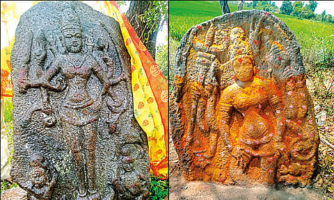 1,200 ஆண்டுகள் பழமை வாய்ந்த பல்லவர் கால கொற்றவை சிற்பங்கள் கண்டெடுப்பு