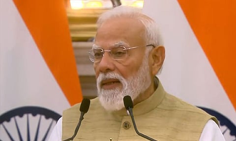 உலக நாடுகள் பேச்சுவார்த்தை மூலம் மோதல்களுக்கு தீர்வு காண வேண்டும்; பிரதமர் மோடி பேச்சு
