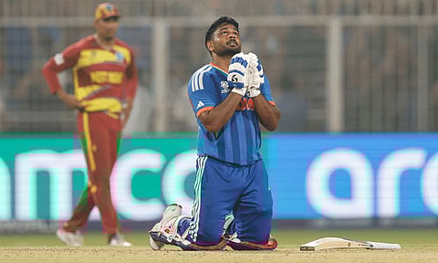 சஞ்சு சாம்சனுக்கு கேரள நடிகர்கள், அரசியல் தலைவர்கள் பாராட்டு 
