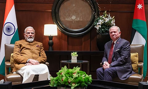 ஜோர்டான் மன்னருடன் பேச்சு; இந்திய சமூகத்தினரை பாதுகாப்பதற்காக நன்றி தெரிவித்த பிரதமர் மோடி
