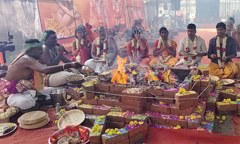 அகஸ்தீஸ்வரர் ஆலயத்தில் நடைபெற்ற யாகம்