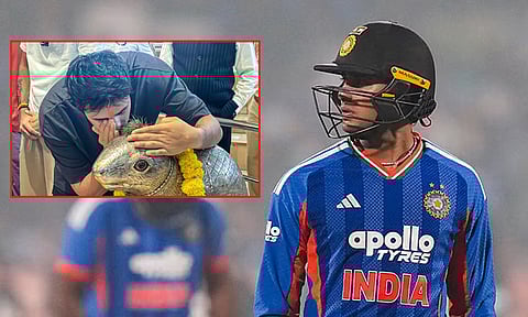 இந்திய அணி வெற்றி பெற.. மூஞ்சுறுவின் காதில் வேண்டுதல் வைத்த அபிஷேக் சர்மா 