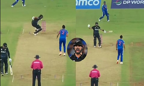 டி20 உலகக் கோப்பை இறுதிப்போட்டி: பந்தை எறிந்த அர்ஷ்தீப்...எகிறிய நியூசிலாந்து வீரர் - நடந்தது என்ன?